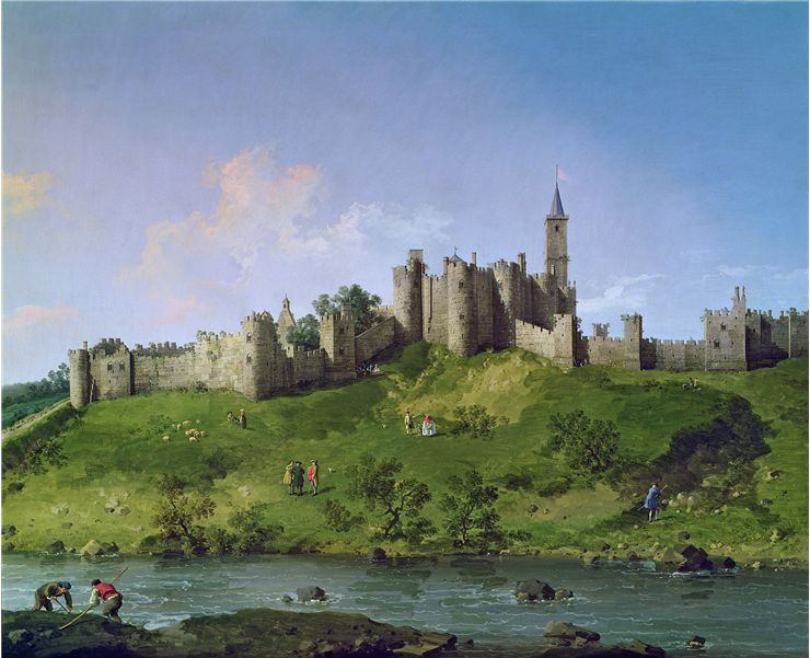 Painting of Alnwick Castle by Canaletto
