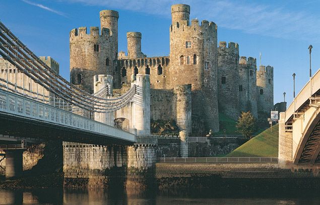 The Conwy castle seen from the east