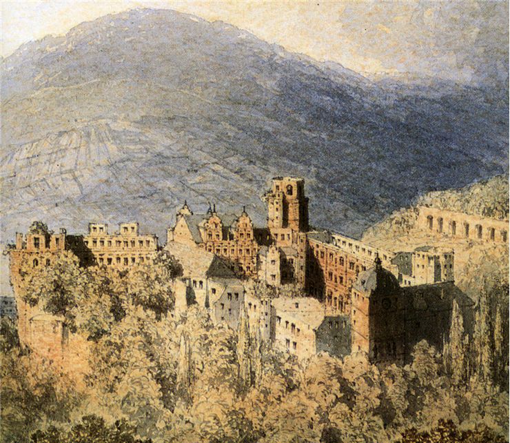 Castle of Heidelberg - A view by Theodor Verhas