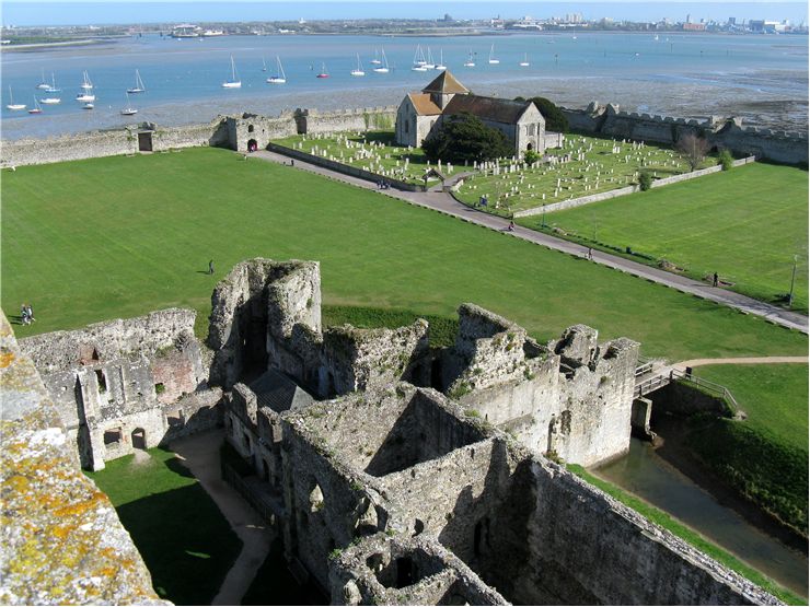Portchester Castle, view from the tower