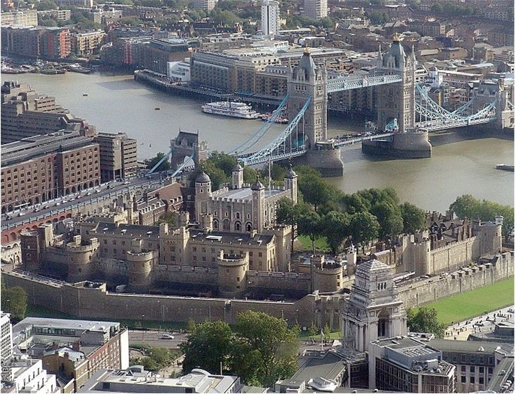 Tower of London from the SwissRe Tower